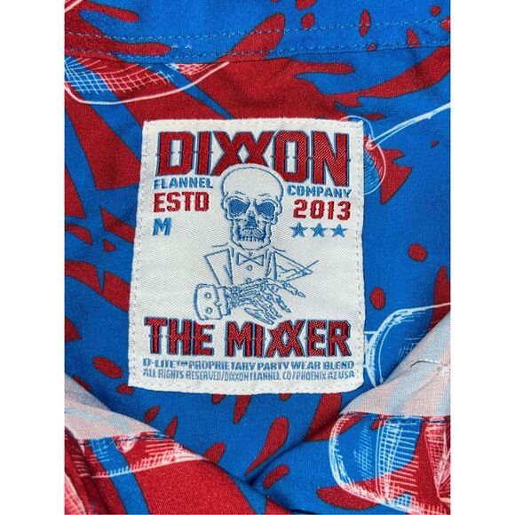 Women’s Dixxon Flannel Company Shirt Blue Red The Mixer Mixxer Button Drinks - Picture 6 of 7